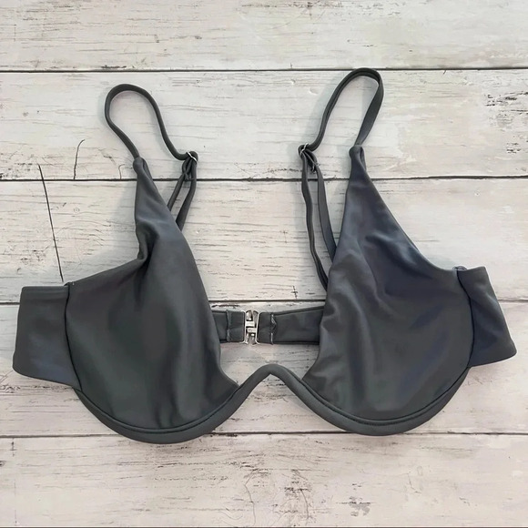 Zaful Gray Bikini Top Wired Size 4 - Picture 1 of 3